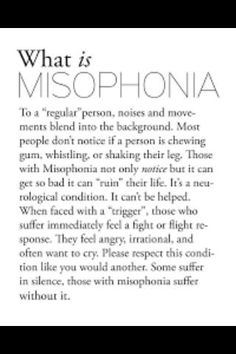 an article about misophonia written in black and white