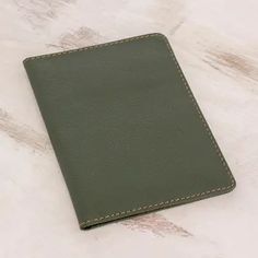 Hand Cut and Stitched Forest Green Leather Passport Cover - Journeys | NOVICA Handmade Travel Bag, Imperial Leather, Handbags Collection, Leather Passport Holder, Leather Passport Cover, Travel Handbags, Luggage Sets, Passport Cover, Carry On Luggage