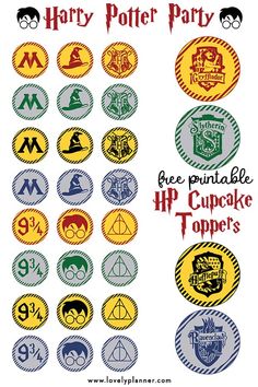 harry potter badges are shown in different colors