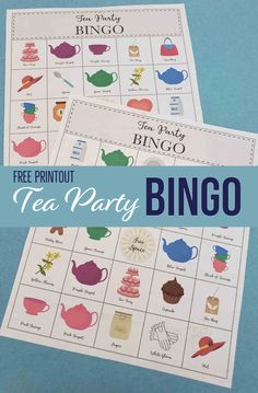 two printable tea party games with the words free