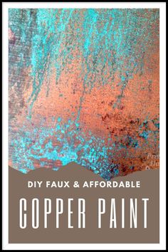 The uses for this paint are limitless! Discount light fixtures can be transformed into luxury copper versions with a little paint and patina spray. Paint inexpensive statues to look like real metal. Even Virgin Records and Ceasar’s Palace have used the paint and patina on exterior roof surfaces to fake the look! Patina Diy, Painting Light Fixtures, Copper Spray Paint, Copper Painting, Patina Paint, Spray Paint Colors, Wall Painting Techniques, Patina Metal, Copper Paint