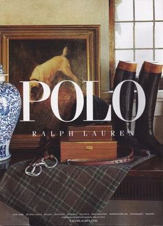 the cover of polo magazine with an image of a vase and other items on a table