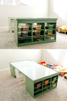 DIY Lego table. IKEA HACK that got people talking - If Only April Lego Table Bedroom, Lego Table Trofast, Train And Lego Table, Lego Table Organization, Lego Table Playroom, Trofast Playroom Desk, Playroom Activity Table, Ikea Hack Activity Table, Kids Table Ikea