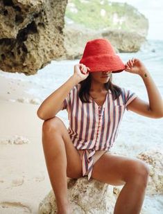 Naomi Jute Bucket Hat, in Red – BrunnaCo Crochet Sun Hat, Women Lifting, Cruelty Free Brands, Wild At Heart, Cotton Hat, Jute Bags, Fashion Line, Natural Jute, Wild Hearts