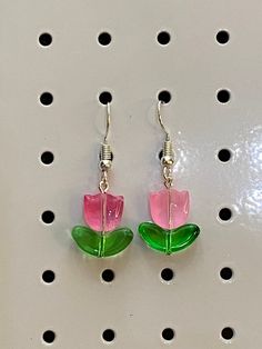 Perfect earrings for spring or summer  Comes in purple,pink, yellow and orange Green Dangle Flower Earrings For Spring, Green Flower Earrings For Spring, Pink Dangle Flower Earrings For Spring, Green Flower Shape Earrings For Spring, Single Summer Flower Earring, Trendy Green Dangle Flower Earrings, Trendy Handmade Spring Jewelry, Pink Flower Charm Earrings For Spring, Pink Dangle Flower Earrings Gift