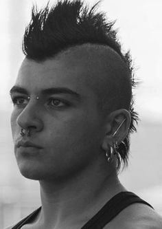 Badass Hairstyles, Badass Haircut, Punk Guy, Punk Guys, Punk Mohawk, Hairstyles For Guys