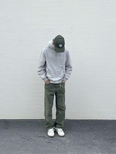 gerard gibson | taming 7 Carpenters Pants Outfit Men, Green Carpenter Pants Outfit, Green Carhartt Pants Outfit, Carhartt Pants Outfit, Athletic Pants Outfit, Gerard Gibson, Cap Outfit Men, Taming 7, Grey Pants Outfit