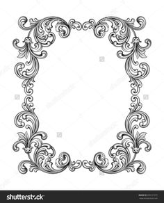 an ornate frame with swirls and scrolls