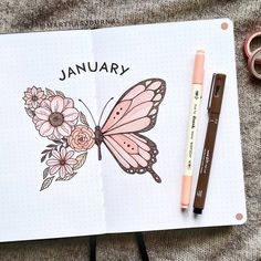 Bullet Journal Theme Ideas, Journal Theme Ideas, January Bullet Journal, Bullet Journal Cover Ideas, Desain Buklet