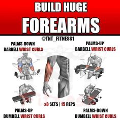 a poster with instructions on how to build huge forearms