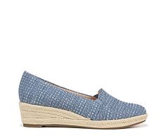 LifeStride Kamilla Women&apos;s Wedge Slip-On Play with cute style in the Kamilla women&apos;s wedge Slip-On from LifeStride. Featuring a fabric upper with a sleek almond toe, this Shoe has built-in stretch, perfect for everyday wear. The Soft System comfort Pack age & Velocity 2. 0 insole cushions with shock absorption while the woven espadrille heel adds just enough lift. Fabric upper Slip-On Almond toeSoft System w/Velocity 2. 0 cushioning1¾ wedge heel Casual Wedges, Womens Wedges, Cute Style, Wedge Heels, Moccasins, Espadrilles, Almond, Everyday Wear, Wedges