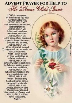 an image of a child holding flowers with the words,'advert prayer for help to