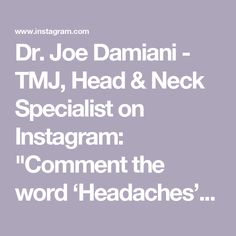 Dr. Joe Damiani - TMJ, Head & Neck Specialist on Instagram: "Comment the word ‘Headaches’ on this post if you need help getting rid of them, and I’ll help you out!

Do you experience shoulder blade pain that just won’t go away?  You’ve tried stretching it, massaging it and fixing your posture but it keeps coming back?  Plus you get headaches and it seems like it’s all connected? (Well you’re probably right!)

You see when we have improper shoulder blade function, the muscles that connect it to the spine have to overwork and those muscles tug on the neck which can cause headaches!

PLUS, if your upper back and rib head joint are stiff… then the muscles (rhomboids, levant scapulae and upper trapezius have to work even more). SO to fix the situation we have to:

1.) Release the muscles to put Shoulder Range Of Motion, Ear Ache, Vestibular System, Eye Pain, Sinus Pressure, Inner Ear, Neck Pain Relief, Muscle Up