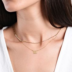 Embrace the power of numerology with this 14K solid gold angel number necklace, featuring the symbolic 111 angel number. Angel numbers carry deep personal meaning, offering guidance and inspiration. This personalized number necklace can be customized with the number of your choice, making it the perfect and thoughtful Christmas gift for your best friend. ✨ PRODUCT DETAILS ✨ * Material: 14K Solid Gold and 925 Sterling Silver * Necklace Length: 18 Inches * Adjustable extension chain (16'' to 18'') * Closure: Spring ring * Chain style: Cable ✨ ABOUT US ✨ Welcome to Mezore Jewelry, where we specialize in creating unique and beautiful jewelry pieces. Our pieces are handcrafted with care using high-quality materials, making it the perfect addition to any outfit. ✨ CARE INSTRUCTIONS: ✨ To keep yo Angel Number Necklace Aesthetic, 222 Angel Number Necklace, Angle Numbers Necklace, Street Style Necklace, Angel Number Necklace Layered, 333 Angel Number Necklace, Christmas Gift For Best Friend, 111 Angel Number, Number Angel