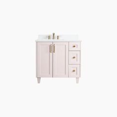 a bathroom vanity with two drawers and a sink