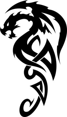 Celtic Dragon Tattoo Vector Free Vector Stammestattoo Designs, Celtic Dragon Tattoos, Dragon Tattoos For Men, Free Tattoo Designs, Celtic Dragon