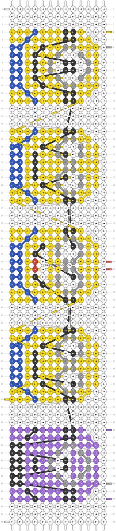 a cross stitch pattern with different colors and sizes