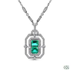 W Exquisite Emerald Necklace For Formal Occasions, Luxury Emerald Pendant Necklace For Formal Occasions, Exquisite Green Emerald Necklace With Brilliant Cut, Elegant Green Emerald Necklace With Brilliant Cut, Luxury White Gold Emerald Necklace With Brilliant Cut, Luxury White Gold Brilliant Cut Emerald Necklace, Luxury Diamond Cut Emerald Pendant Necklace, Luxury Emerald Cut Emerald Necklace For Anniversary, Formal Brilliant Cut Emerald Pendant Necklace