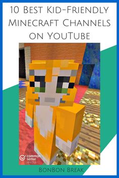 the book cover for 10 best kid - friendly minecraft channelers on youtubee