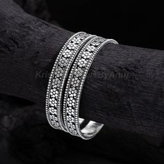 We offer only the finest silver jewelry in our collection. Material - Pure 925 Solid Sterling Silver Bangle Size - 2.5 Inches (Inside Diameter) Bangle Width - 10mm          Bangle Weight - 64 Gram Quantity - 1 Pair (2 Piece Bangle Set) Stamped 925 Free Standard Shipping Worldwide Payment Policy :- We accept payment through PayPal. All payments must be made within 7 days of purchase. If you are experiencing some difficulty in paying through PayPal and need additional time, please  contact us. Shi Silver Bangles Design Silver Bangles Design For Women, Luxury Silver Temple Jewelry Bangle, Classic Silver Bangle With Intricate Design, Fusion Style Silver Bracelets With Oxidized Finish, Silver Fusion Bracelets With Oxidized Finish, Fusion Style Silver Bangle With Oxidized Finish, Silver Oxidized Finish Fusion Bracelets, Fusion Style Oxidized Silver Bangle, Elegant Sterling Silver Bracelet With Oxidized Finish