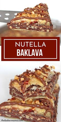 nutella baklaa is an easy dessert made with nuts and chocolate