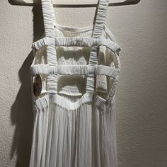 Can Be Used As A Normal Dress Or Cover Up. Looks Pretty When You’re Tanned! Never Used White Cutout Mini Dress For Beach, White Cutout Maxi Dress For Vacation, White Cutout Beach Dress, White Cutout Maxi Dress For Summer, White Cutout Maxi Dress For Beach, Summer White Cutout Maxi Dress, White Long Dress Summer, Rainbow Dress, White Dress Summer