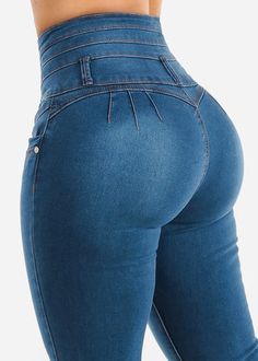 Super High Waisted Butt Lifting Skinny Jeans w Brown Stitching Fitted Medium Wash Jeggings With Pockets, Fitted High-waist Jeggings With Pockets, High Waist Denim Blue Jeggings With Pockets, High-waisted Denim Blue Jeggings With Pockets, Denim Blue High Waist Jeggings With Pockets, Slim Denim Blue Bottoms With Pockets, Fitted Denim Jeggings With Pockets, Dress Appropriately, New Wardrobe