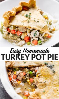 this easy homemade turkey pot pie is the perfect meal for thanksgiving