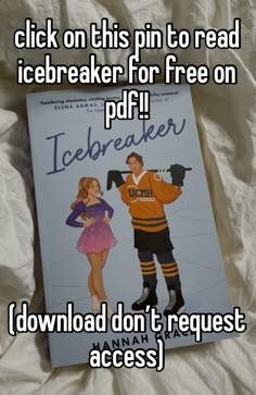 a book with the title click on this pin to read icebreaker for free on pdf