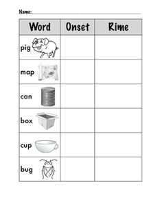 worksheet with words and pictures to help students learn the english word blends