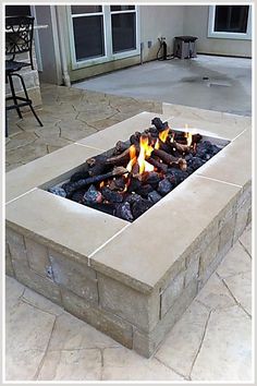 Patio Seating - It is over. You don't have to hunt for it anymore. Just get it from here by clicking on the link. Stone Gas Fire Pit, Outdoor Patio Seating, Easy Fire Pit, Outdoor Fire Pits, Yard Deck, Fire Pit Materials