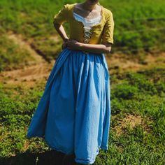 Sky Blue Historically Inspired Cotton Skirt.  Please read the description carefully before ordering and reach out if you have any questions, Thanks! ITEM DETAILS: - Handmade skirt with soft blue cotton fabric - The waist for the skirt pictured is 32" (custom sizes available) - Skirt length is 40" (other lengths available) - Accommodates wearable pockets underneath (which I also make and sell!) - Waist ties on in two sections - The waist seam that connects the skirt to the waist ties is not serge Blue Skirt For Spring Costume Party, Blue Skirt For Costume Party, Fitted Cotton Cosplay Skirt, Blue Fitted Skirt For Cosplay, Fitted Cotton Skirt For Cosplay, Fitted Blue Skirt For Cosplay, Fitted Cotton Costume Skirt, Claire Fraser Costume, Dear America