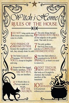 Rules Of The House, Home Rules, Witch's House, Witch Things, Wiccan Magic, The Ancient Magus Bride, Wiccan Spell Book, Witchcraft Spell Books, Witch Spell Book