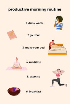 #morningroutine #productive #wellness #selfcare #morning #routine #productivity #healthylifestyle #healthy Productive Morning Routine, Healing Journaling, Journal 3, Make Your Bed, Go To Sleep, Healthy Habits, Morning Routine, Drinking Water