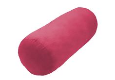 a pink pillow on a white background