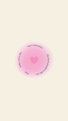 a pink circle with words written on it