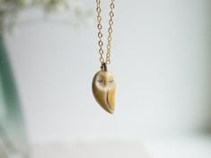 This handmade ceramic necklace is made of stoneware clay, hand shaped without any mold. Necklace is light and comfortable to wear. Glazed on both sides. The chain is 18K gold plated 925 silver. It will arrive gift wrapped, ready to give as a gift or keep for yourself. Due to its handmade nature it is a unique piece. Each item is made one by one at hand with much love and care. The making of ceramic has too many stages. First clay gets its form, the object is let to dry a few days, then imperfect Clay Hand, Ceramic Necklace, Ceramic Owl, Owl Necklace, Art Clay, Hand Shapes, Stoneware Clay, Handmade Ceramic, Clay Crafts