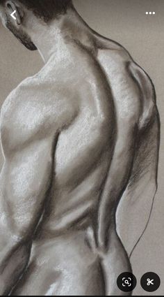 a drawing of a man's back with no shirt on is shown in the bottom right corner