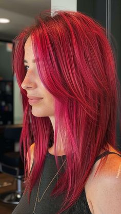 Get the Burgundy Hair of Your Dreams: 25 Expert Ideas for a Stylish Makeover | Lookosm Bright Burgundy Hair, Dark Maroon Hair, Deep Burgundy Hair, Raspberry Hair, Medium Black Hair, Purple Brown Hair, Dark Chocolate Hair, Warm Hair Color