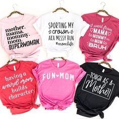 Confessions of a Frugal Mind: Fun Mom Tees $19.99 Shipped Fun Mom, Messy Bun, Best Mom, Shoe Collection, Oklahoma, Baby Shop