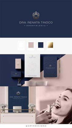 the brand identity and branding design for dental clinic