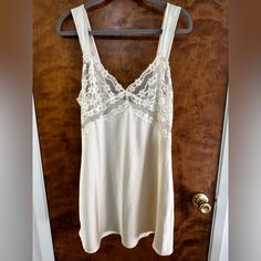 Lioness Bel Air Mini Dress, Never Worn Nwt, Size 10/Xl White Sheer Mini Dress For Daywear, White Sheer V-neck Slip Dress, White Sheer Slip Dress For Daywear, Almond Acrylic, Almond Acrylic Nails, Bel Air, Cream White, Acrylic Nails, Colorful Dresses