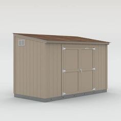 The Tahoe Series from Tuff Shed makes it easy for customers to get legendary Tuff Shed quality in a complete, installed building with full roof and floor systems included. This model includes the double door upgrade with a pair of 3 ft. W x 6 ft. H patented Tuff Shed steel-reinforced door placed on the building's side wall, plus two 16 in. x 8 in. wall vents. At 72 sq. ft., this lean-to is a perfect storage solution along the side of your home or fence line. Other Tahoe Series designs in differe Side Of House Storage Shed, Reinforced Door, Tuff Shed, House Storage, Wall Vents, Lean To Shed, Sheds For Sale, Lean To, Storage Building