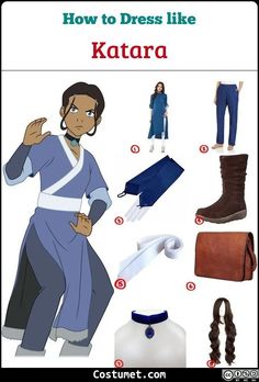 an image of how to dress like kattara from avatar in the animated avatar