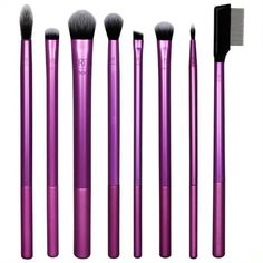 Essential Makeup Brushes, Make Up Foundation, Real Techniques Brushes, Tom Ford Black Orchid, Eyeshadow Brush Set, Bold Eye Makeup, Makeup Brush Kit, Eye Looks, Eyelash Brush