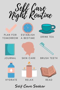 Self Care Night Routine, Self Care Night, Self Care Bullet Journal, Vie Motivation, Motiverende Quotes, Positive Self Affirmations, Mental And Emotional Health, Night Routine