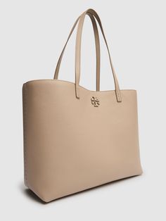 Find TORY BURCH Mcgraw Leather Tote Bag on Editorialist. Height: 35.5cm Width: 29cm Depth: 13cm. Handle drop: 26cm. Double top handles. Logo detail Luxury Tan Pebbled Leather Bag, Tan Pebbled Leather Shoulder Bag For Everyday Use, Tan Pebbled Leather Bag For Everyday Use, Everyday Tan Pebbled Leather Bag, Tan Textured Leather Bag, Tan Textured Leather Office Bag, Tan Textured Leather Shoulder Bag For Shopping, Tan Textured Leather Tote Bag, Beige Pebbled Leather Shoulder Bag For Shopping