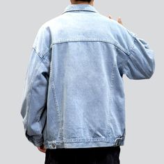 Introducing the must-have roomy men's 90s-trend denim jacket from our 2023 Spring-Summer Collection! This quintessential jacket has the perfect mix of vintage charm and couture flair. with stonewashed fabric. buttoned closure. and an oversized cut that will take your look to the next level. Distinctive Features: 90s-Style: This jacket pays homage to iconic Nineties couture with its oversized cut and classic mode. Stonewashed Fabric: The fabric features a unique pebble-washed finish that adds a u Summer Washed Outerwear For Streetwear, Summer Washed Denim Jacket For Streetwear, Summer Streetwear Washed Denim Jacket, Oversized Light Wash Outerwear For Streetwear, Casual Oversized Washed Blue Denim Jacket, Relaxed Fit Light Wash Denim Jacket For Streetwear, Light Wash Relaxed Fit Denim Jacket For Streetwear, Oversized Denim Blue Outerwear For Summer, Oversized Denim Blue Summer Outerwear