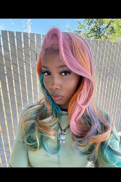 Colorful Hairstyles, Natural Hair Treatments, Lace Fronts, Creative Hair Color, Baddie Style, Creative Hair, Female Clothes, Colorful Hair, Hair Colours