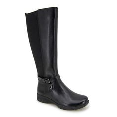 Dress to impress in the Taylor boot, a sophisticated boot with style to spare. Taking inspiration from a classic riding boot, the knee-high style is crafted from the finest leather and designed with a comfortable, flexible outsole. Subtle contrast from a mixed material design adds visual interest to the boot, and a decorative strap with small metal buckle rounds out the sleek look. APMA Accepted Removable Contoured Footbed Premium Leather Flexible Outsole Inside Zipper Closure None Tall Boot, Tractor Supply, Riding Boot, Boots Women Fashion, Sleek Look, Tall Boots, Material Design, Casual Boots, Boot Shop